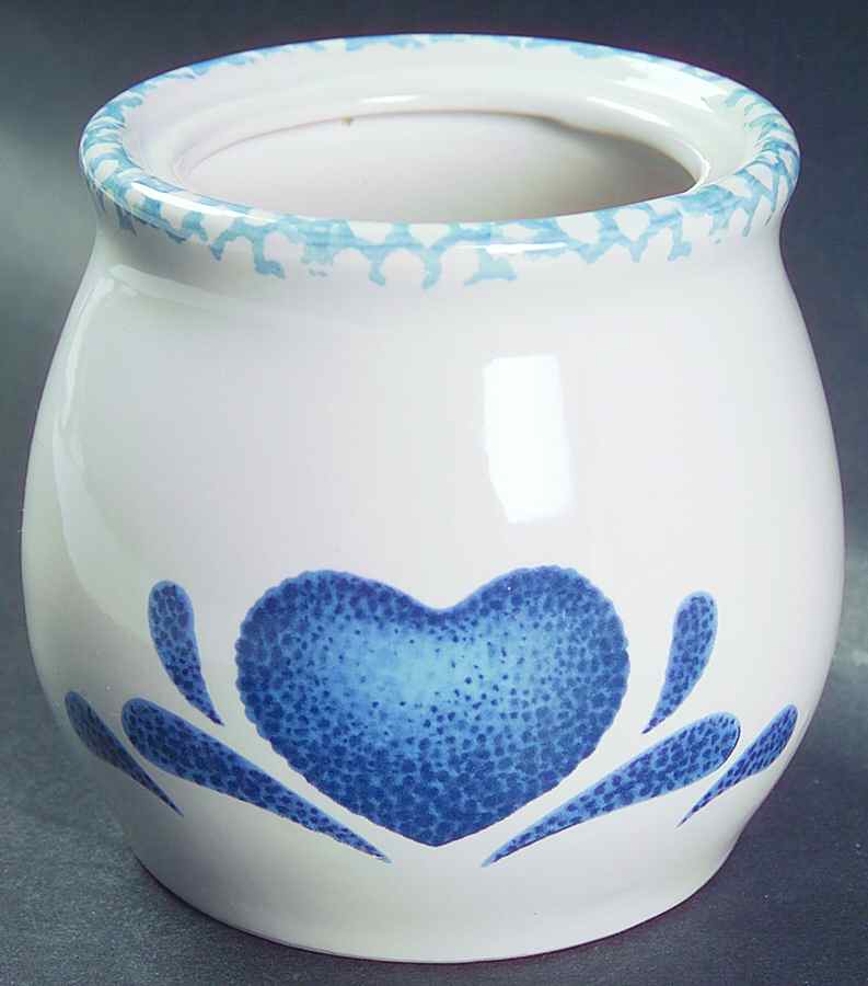 Blue Hearts (Corelle) Sugar Bowl No Lid by Corning Corelle-1