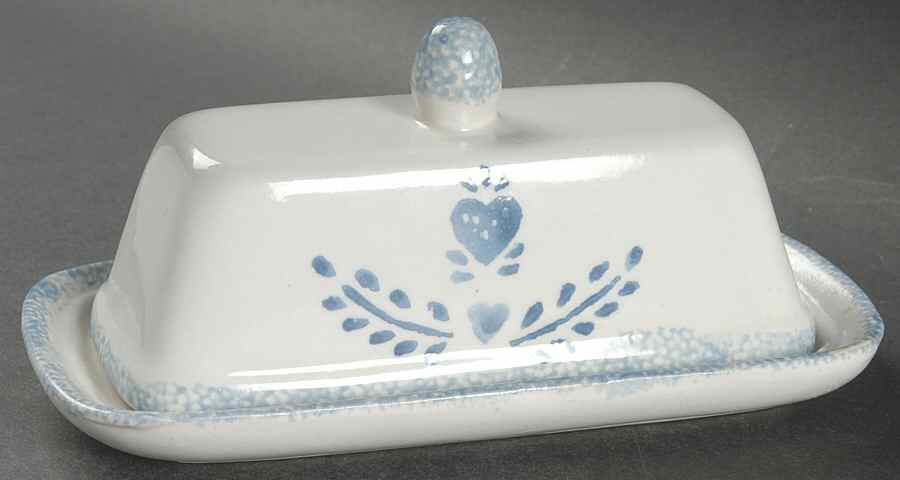Blue Hearts (Corelle) 1/4 Lb Covered Butter by Corning Corelle-1