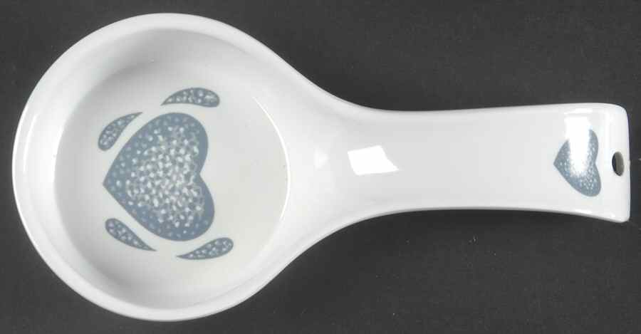 Blue Hearts (Corelle) Melamine Spoon Rest (Holds 1 Spoon) by Corning Corelle-1