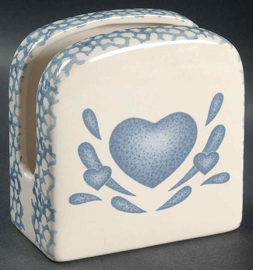 Blue Hearts (Corelle) Napkin Holder by Corning Corelle-1