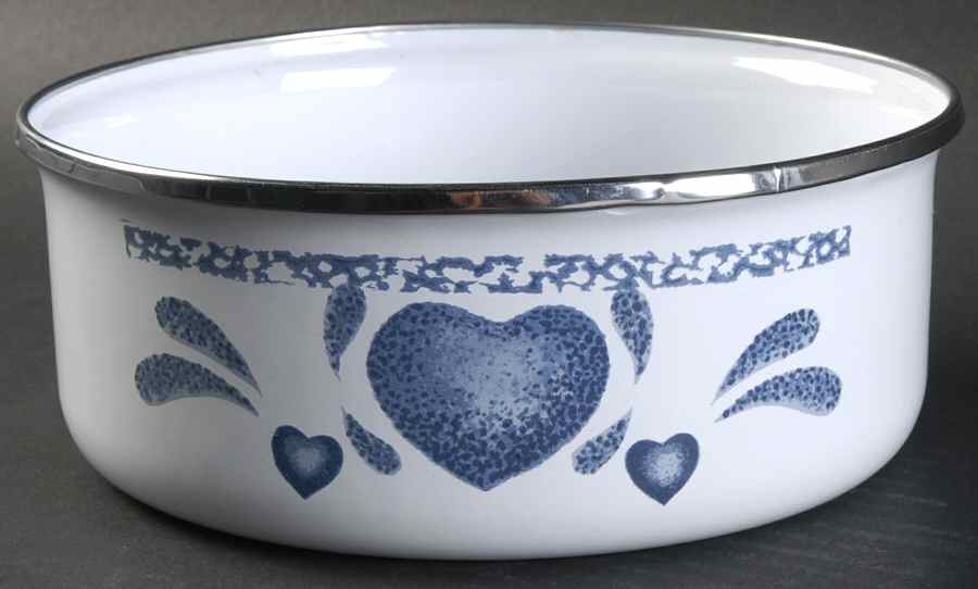 Blue Hearts (Corelle) 7" Metal Bowl by Corning Corelle-1