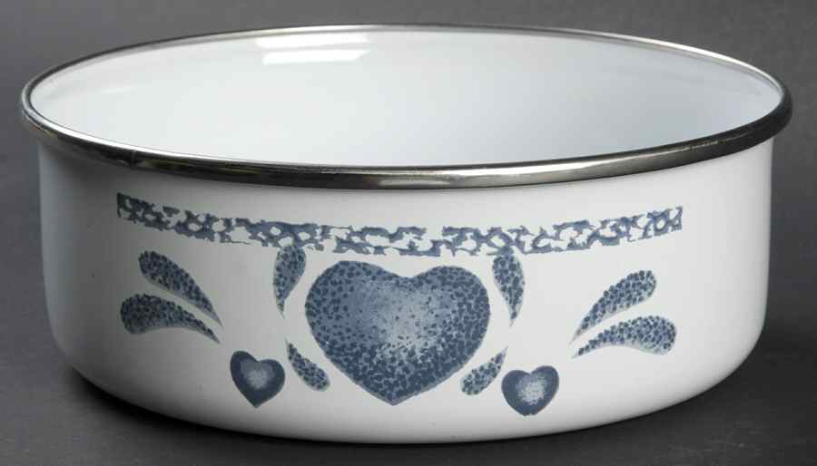 Blue Hearts (Corelle) 6" Metal Bowl by Corning Corelle-1