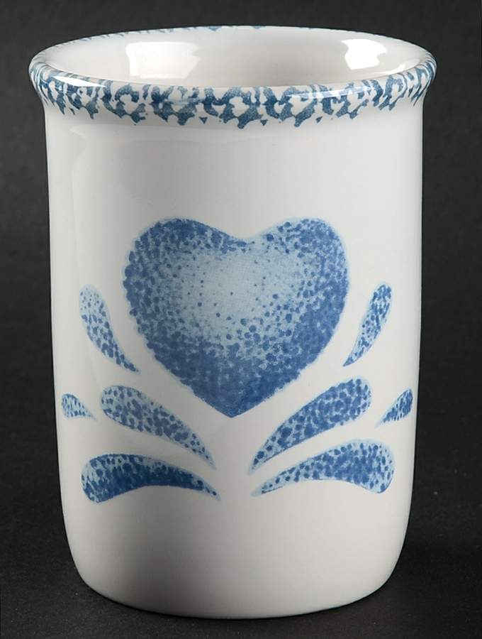 Blue Hearts (Corelle) China Bathroom Tumbler by Corning Corelle-1