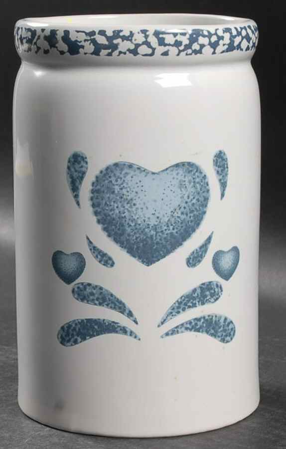 Blue Hearts (Corelle) Utensil Holder by Corning Corelle-1