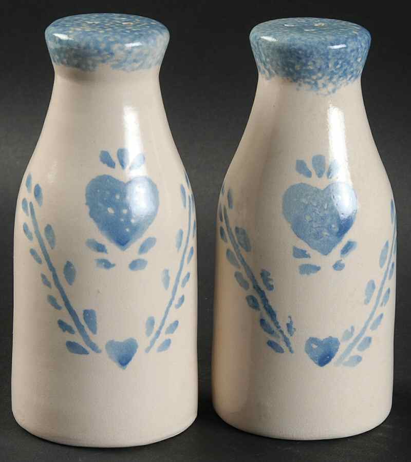 Blue Hearts (Corelle) Salt & Pepper Set by Corning Corelle-1