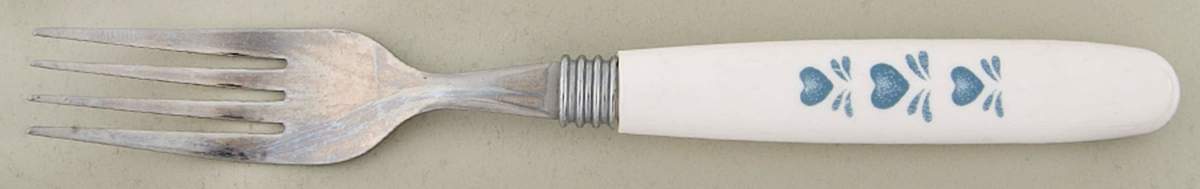Blue Hearts (Corelle) Dinner Fork (7 1/2" or Larger) by Corning Corelle-1