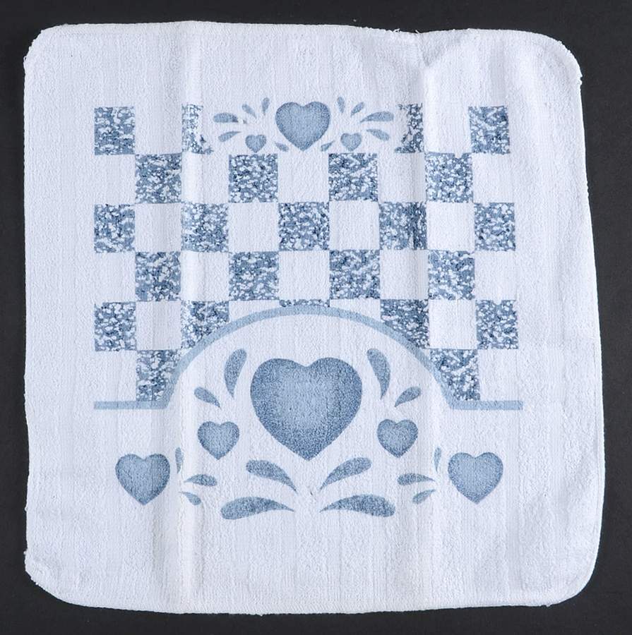 Blue Hearts (Corelle) Cloth Dish Towel by Corning Corelle-1