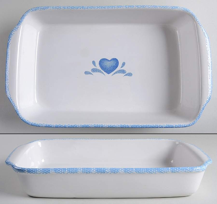 Blue Hearts (Corelle) 15" Rectangular Baker by Corning Corelle-1