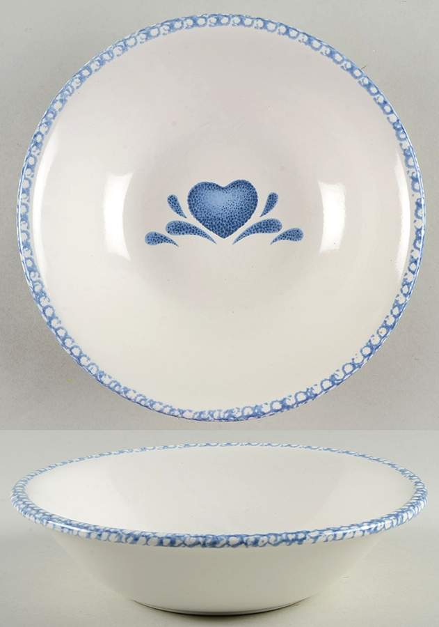 Blue Hearts (Corelle) 9" Round Vegetable Bowl by Corning Corelle-1