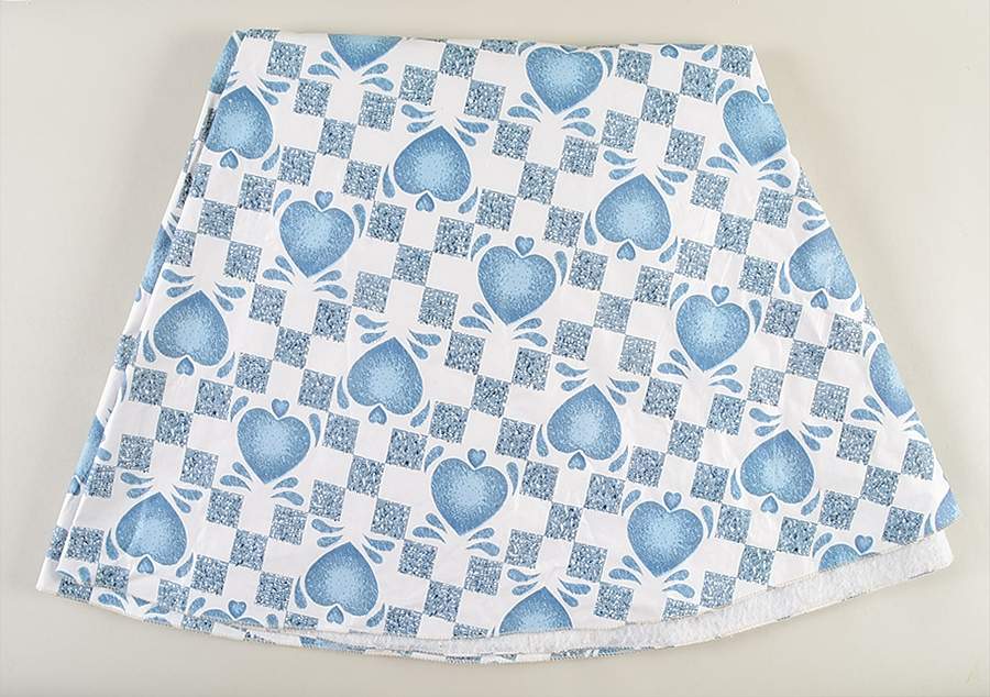 Blue Hearts (Corelle) 72" Round Tablecloth by Corning Corelle-1