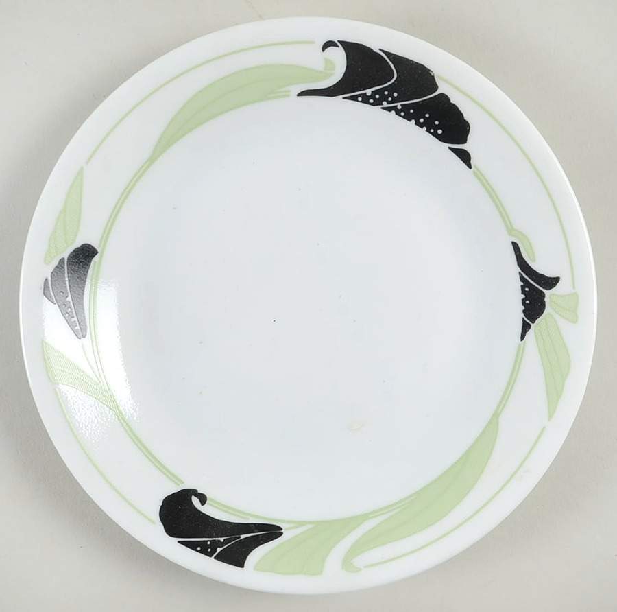 Black Orchid (Corelle) Bread & Butter Plate by Corning Corelle-1
