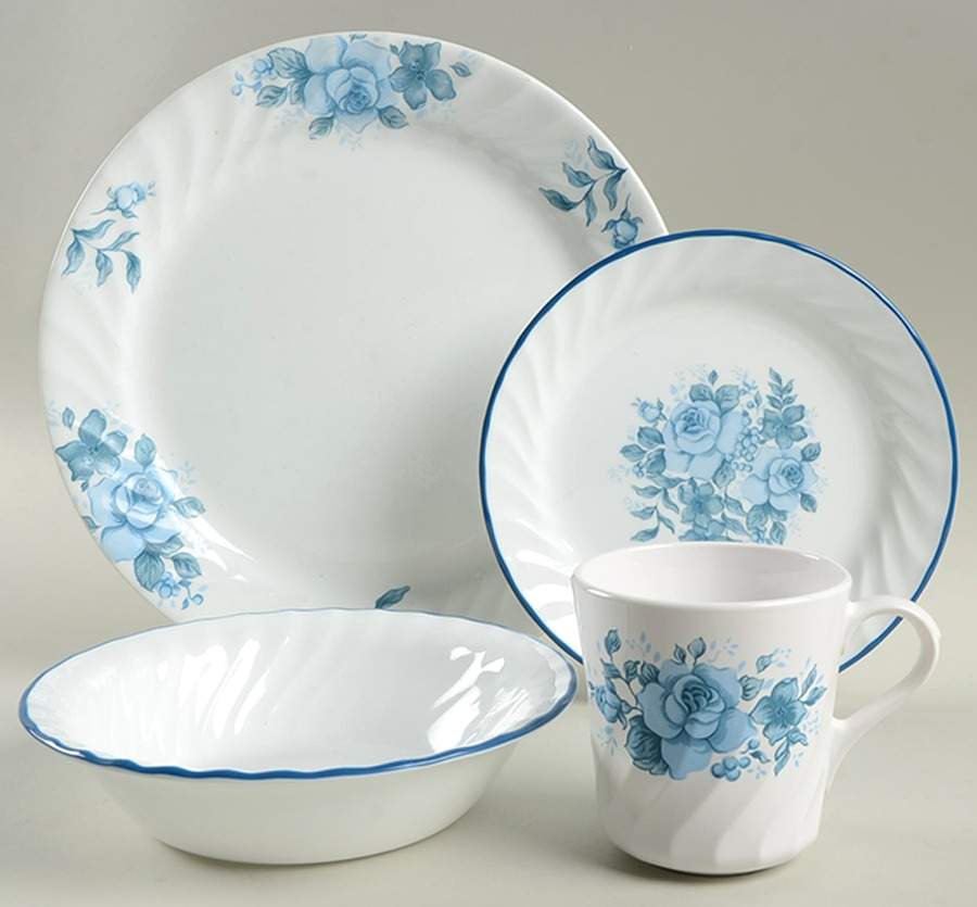 Blue Velvet (Corelle) 4 Piece Place Setting by Corning Corelle-1