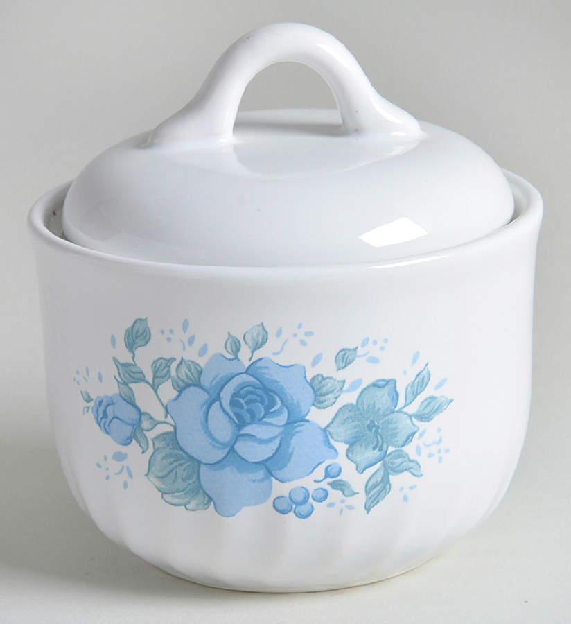 Blue Velvet (Corelle) Sugar Bowl & Lid by Corning Corelle-1