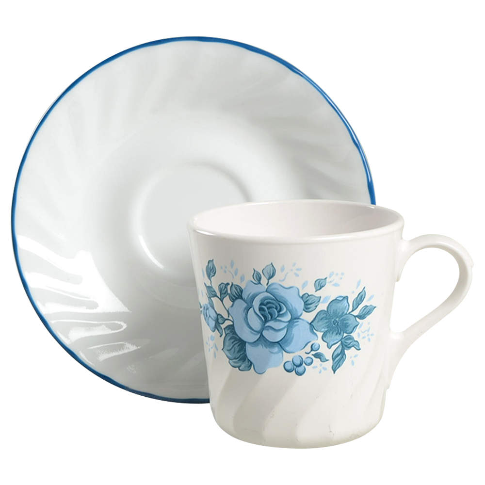 Blue Velvet (Corelle) Mug/Cup & Saucer Set by Corning Corelle-1