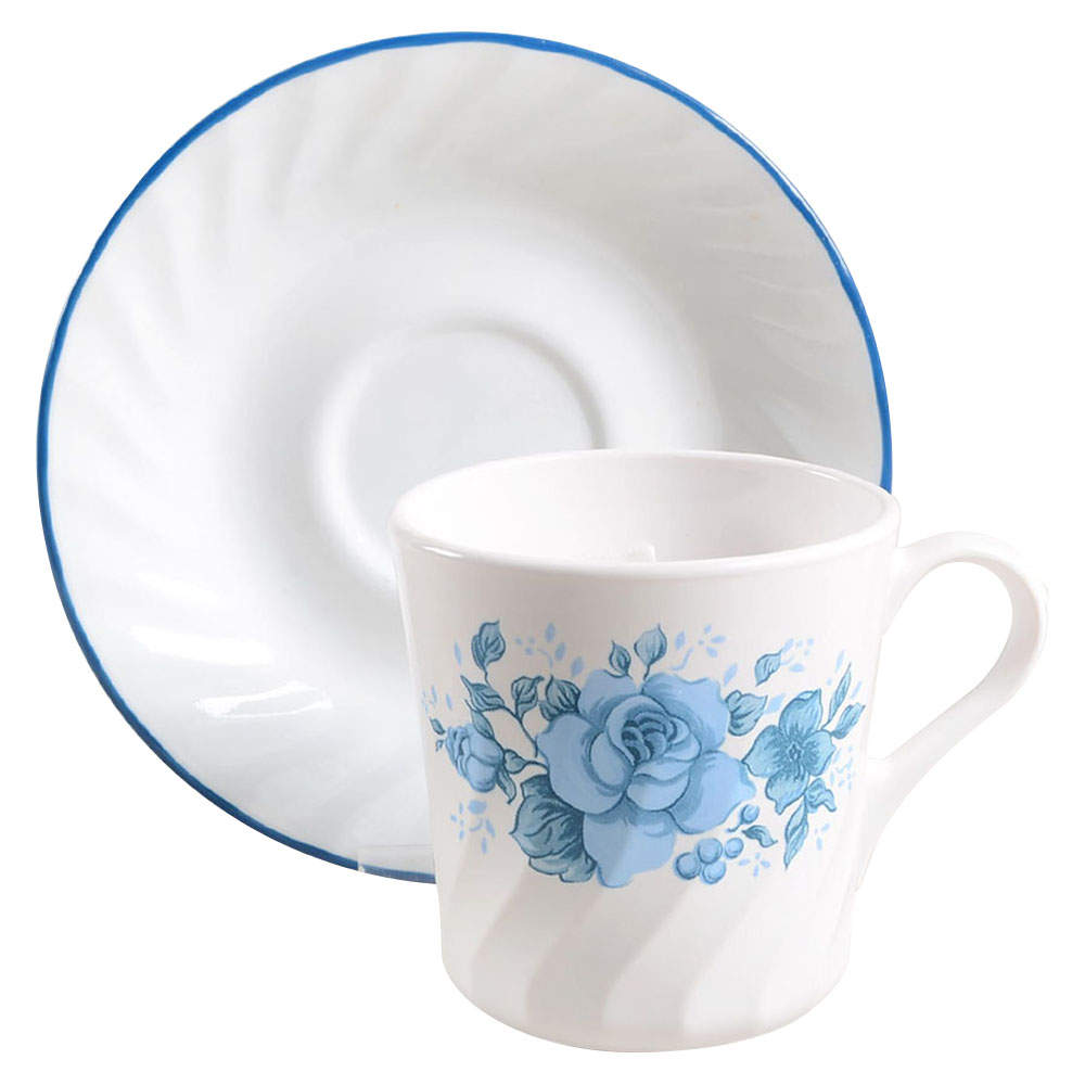 Blue Velvet (Corelle) Mug/Cup & Saucer Set by Corning Corelle-1