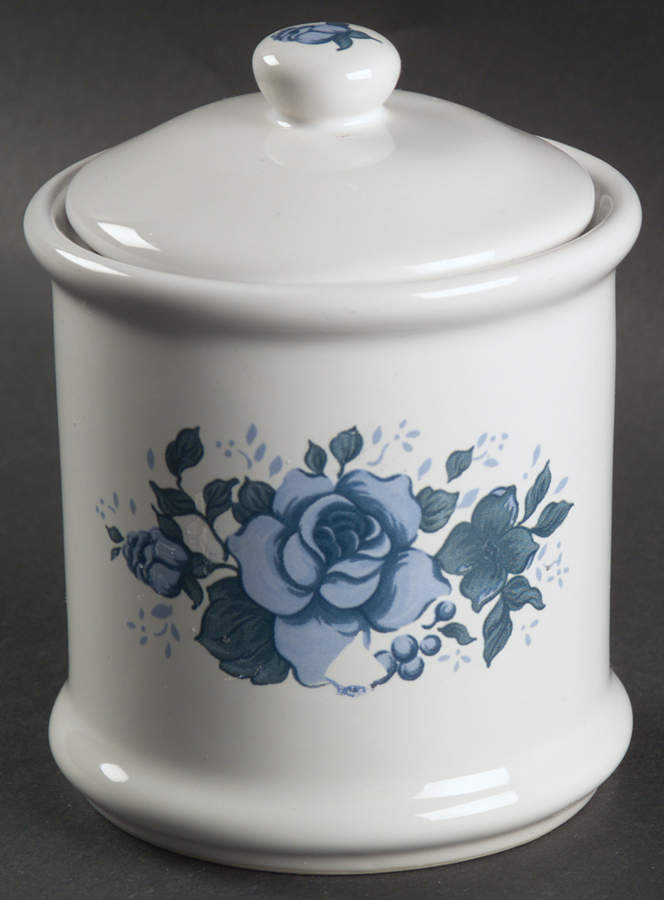 Blue Velvet (Corelle) Small Canister & Lid by Corning Corelle-1