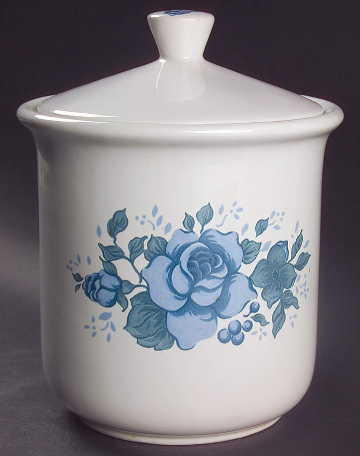 Blue Velvet (Corelle) Large Canister & Lid by Corning Corelle-1