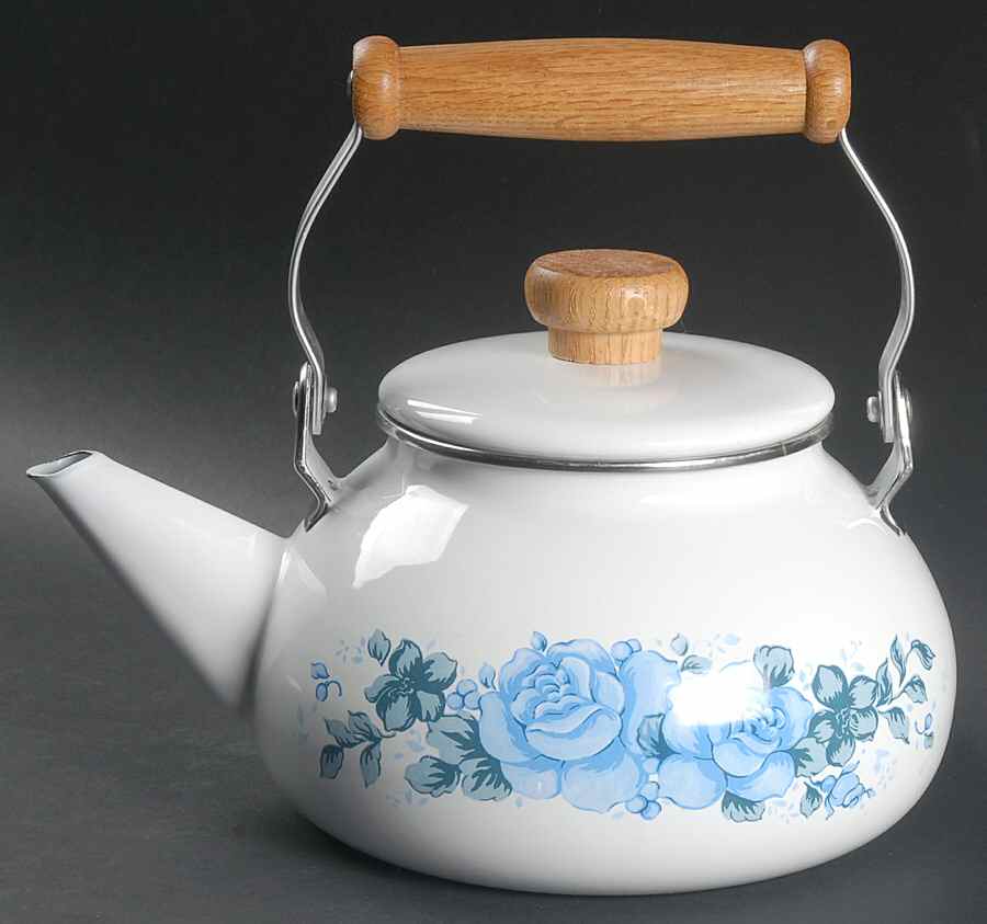 Blue Velvet (Corelle) Metal Kettle & Lid by Corning Corelle-1