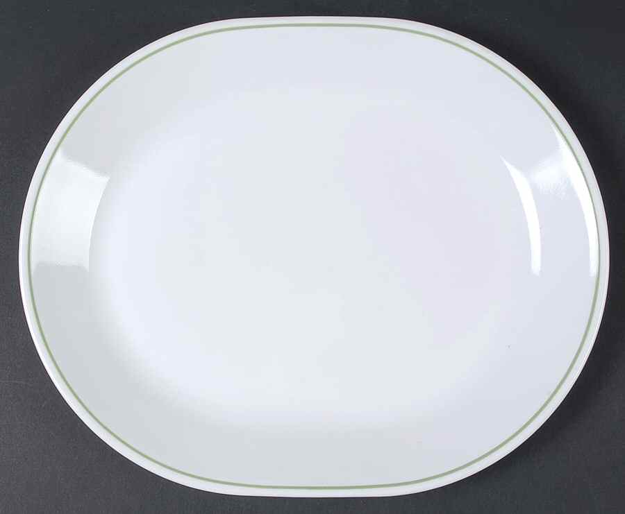 Blue Wreath (Corelle) 12" Oval Serving Platter by Corning Corelle-1