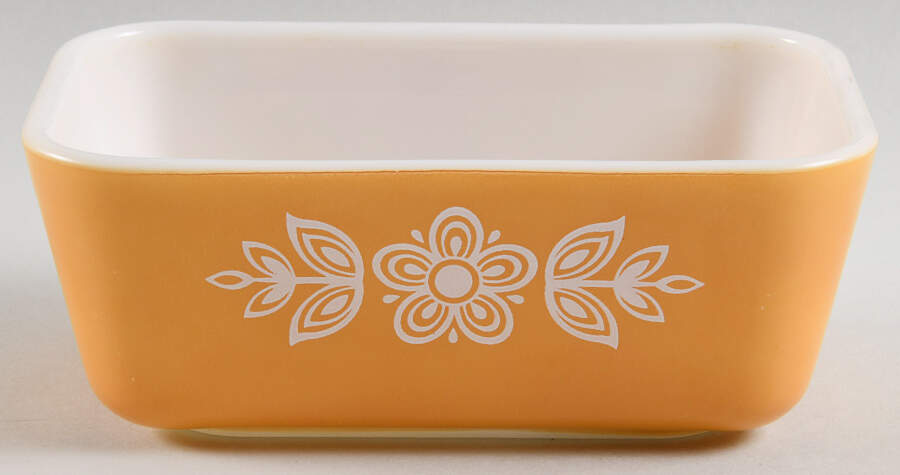 Butterfly Gold (Corelle) Medium Refrigerator Jar No Lid by Corning Corelle-1
