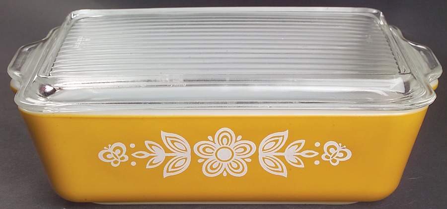 Butterfly Gold (Corelle) Large Refrigerator Jar & Lid by Corning Corelle-1