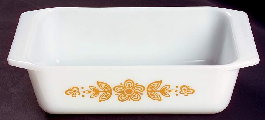 Butterfly Gold (Corelle) Loaf Pan by Corning Corelle-1