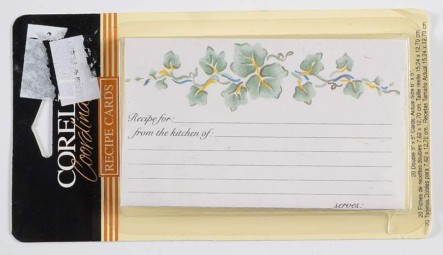 Callaway (Corelle) (Set of 20) Paper Recipe Cards by Corning Corelle-1