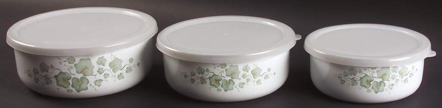 Callaway (Corelle) (3 Piece) Metal Bowl W/Plastic Lids (5", 6", 7") by Corning Corelle-1
