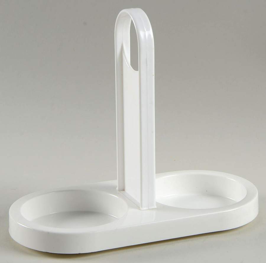 Callaway (Corelle) Tray for Glass Creamer & Sugar w/Plastic Lids by Corning Corelle-1