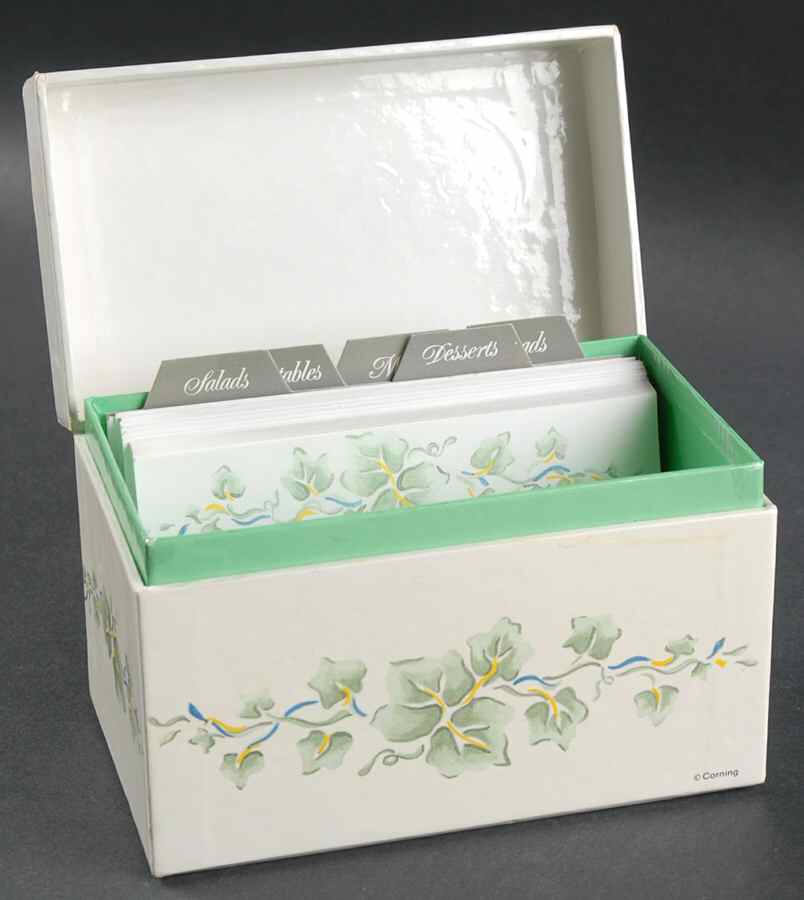 Callaway (Corelle) Recipe Box & Lid by Corning Corelle-1