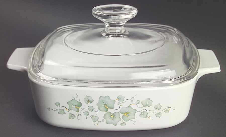 Callaway (Corelle) 1 Qt Square Casserole w/Glass or Plastic Lid by Corning Corelle-1