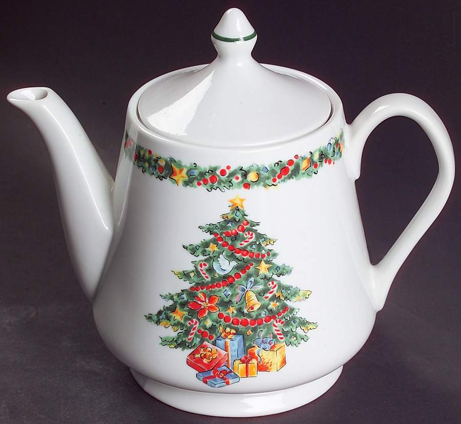 Christmas Joy (Corelle) Teapot & Lid by Corning Corelle-1