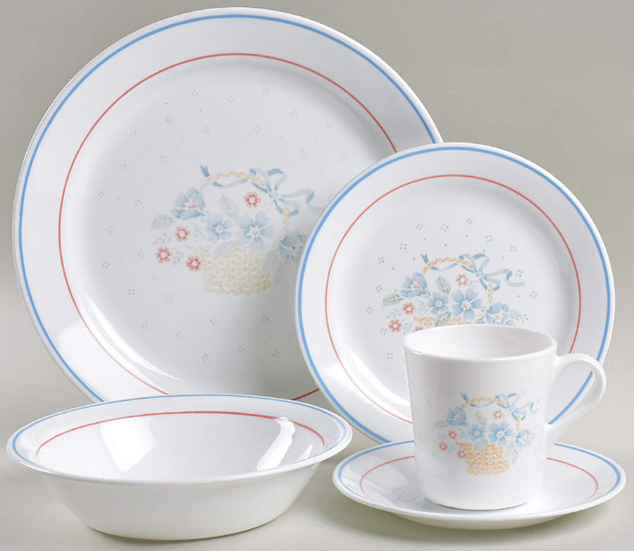 Country Cornflower 5 Piece Place Setting by Corning Corelle-1