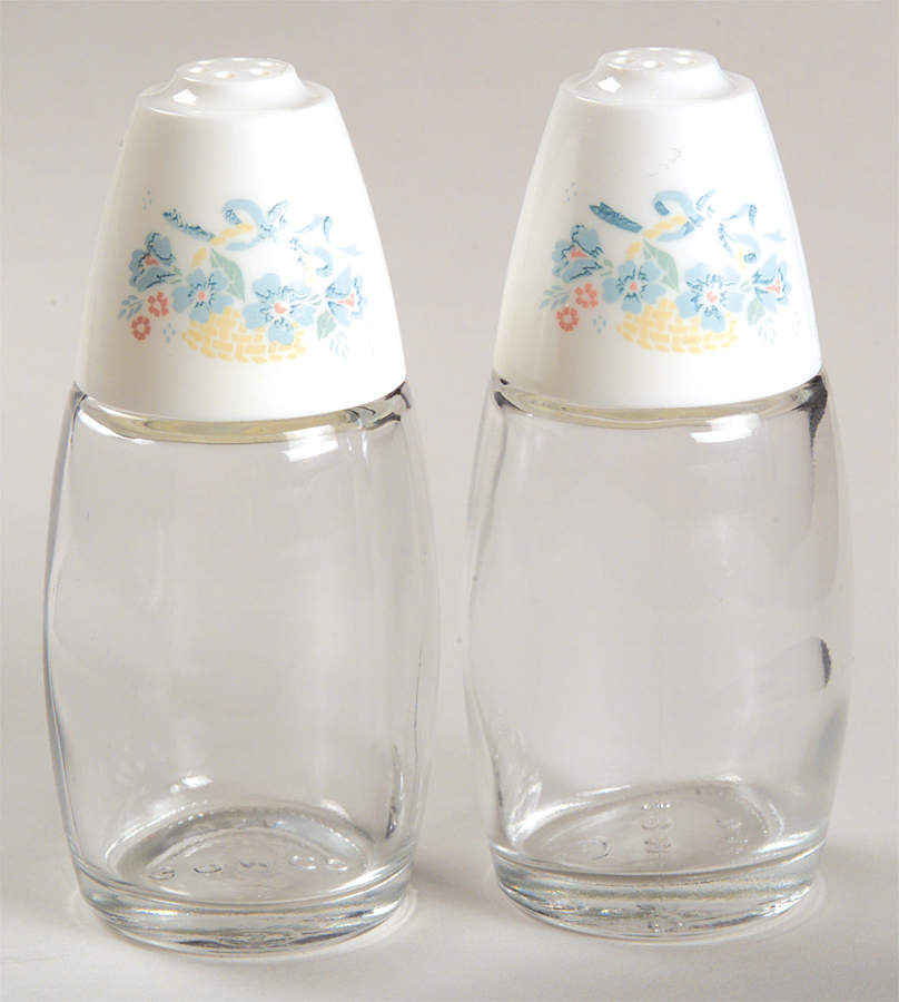Country Cornflower Glassware Salt and Pepper Set by Corning Corelle-1