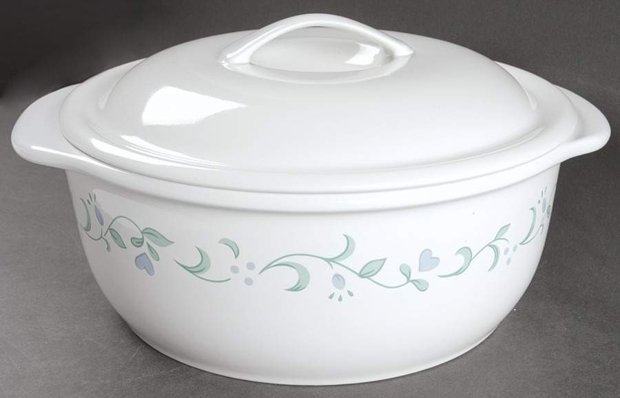 Country Cottage (Corelle) 3 Quart Round Covered Casserole by Corning Corelle-1