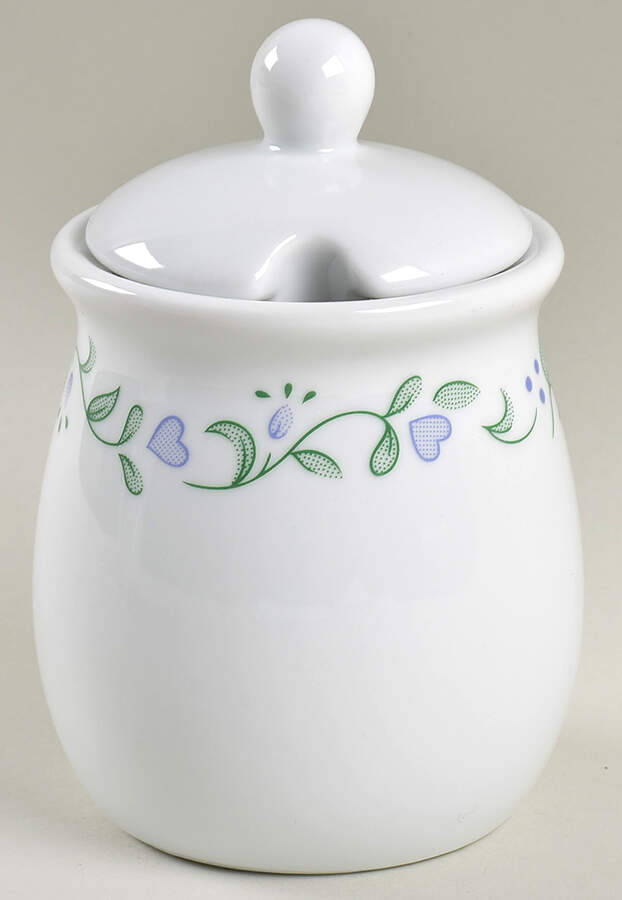 Country Cottage (Corelle) Sugar Bowl & Lid by Corning Corelle-1