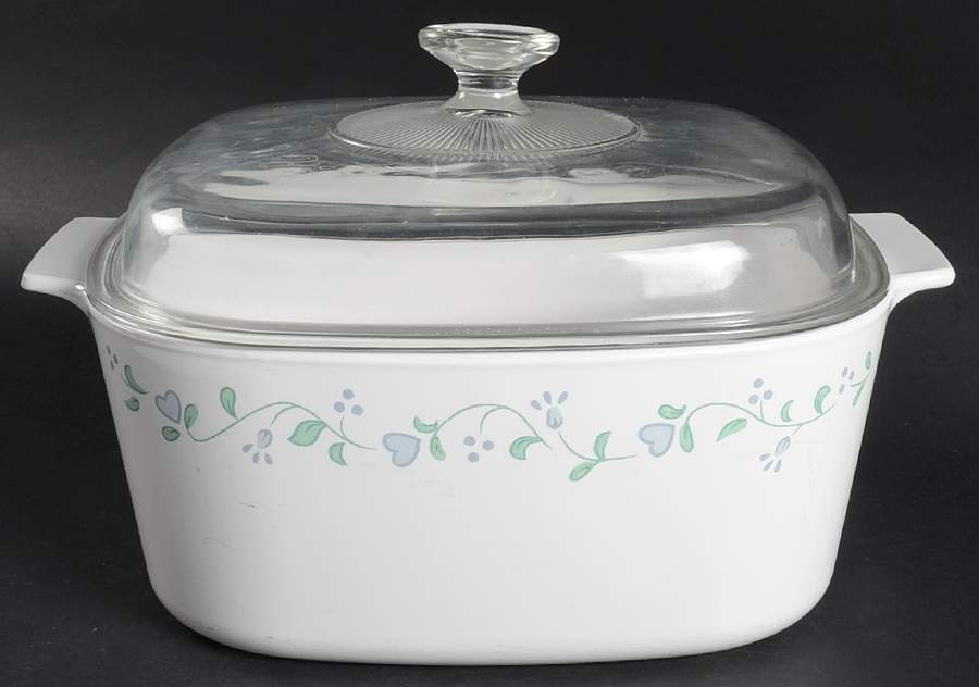 Country Cottage (Corelle) 5 Quart Square Casserole with Glass Lid by Corning Corelle-1