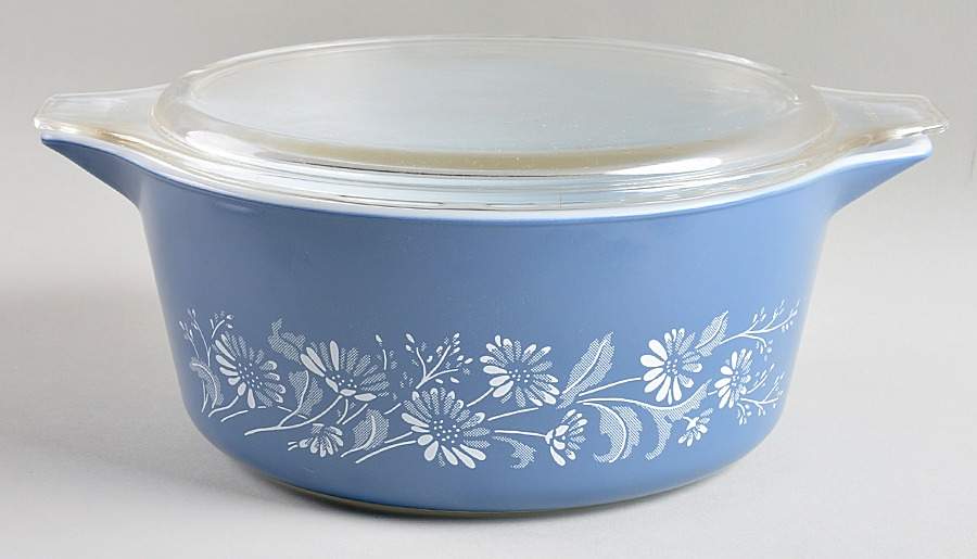 Colonial Mist 2.5 Qt Round Covered Casserole by Corning Corelle-1