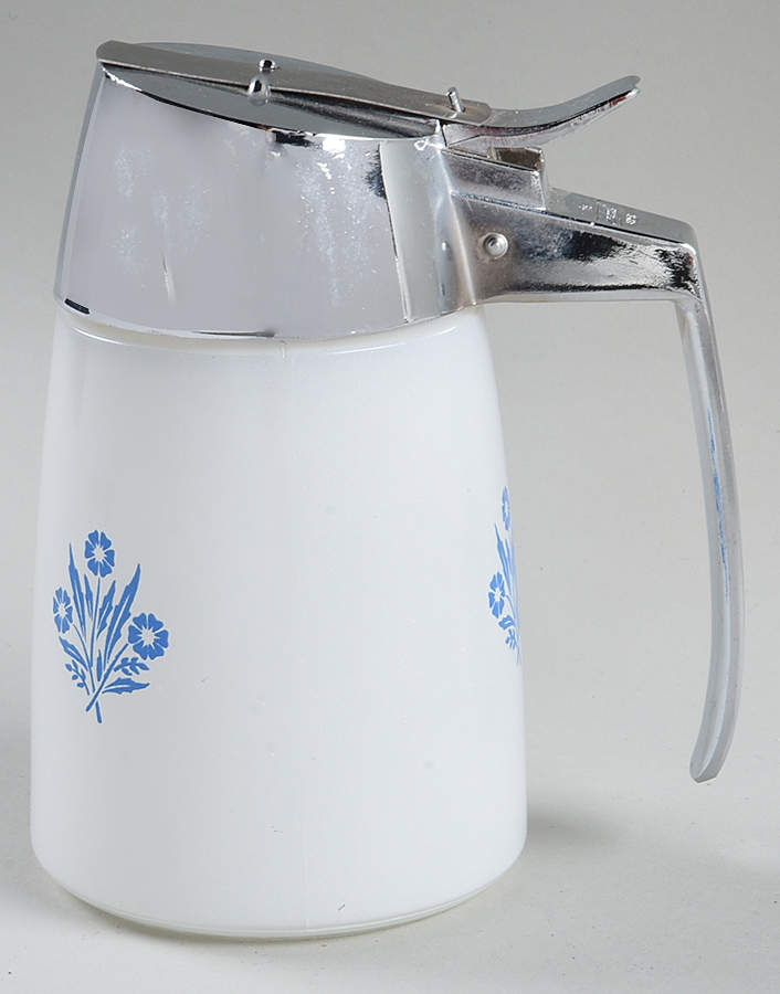 Cornflower Blue Glassware Syrup & Metal Lid by Corning Corelle-1