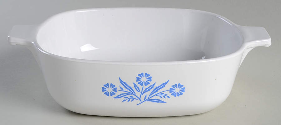Cornflower Blue 1 Quart Square Casserole No Lid by Corning Corelle-1