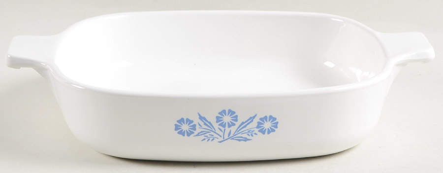 Cornflower Blue .75 Quart Square Casserole No Lid by Corning Corelle-1