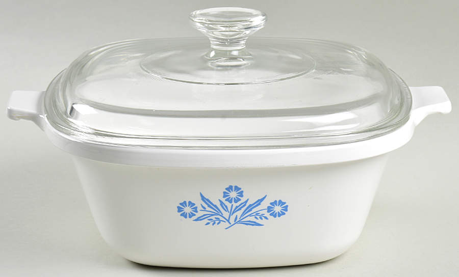 Cornflower Blue Double Boiler & Insert w/Glass Lid by Corning Corelle-1