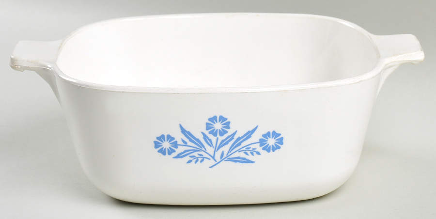 Cornflower Blue 1.5 Quart Square Casserole No Lid by Corning Corelle-1