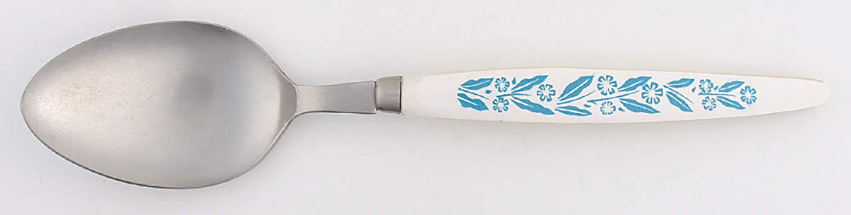 Cornflower Blue Place/Oval Soup Spoon by Corning Corelle-1