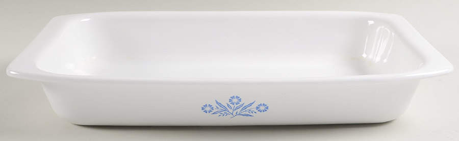 Cornflower Blue 17" Rectangular Roaster by Corning Corelle-1