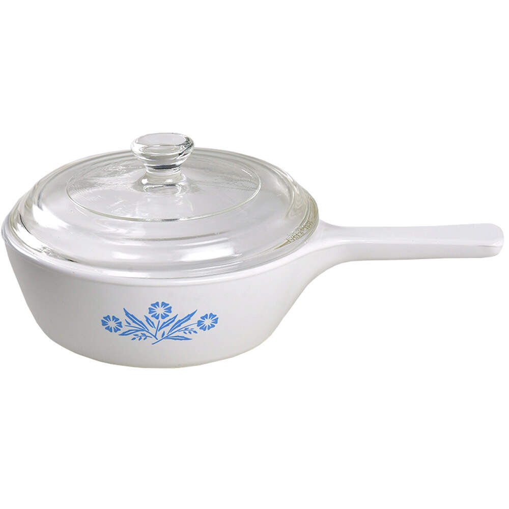 Cornflower Blue 1 Pint Menuette Pan with Lid by Corning Corelle-1
