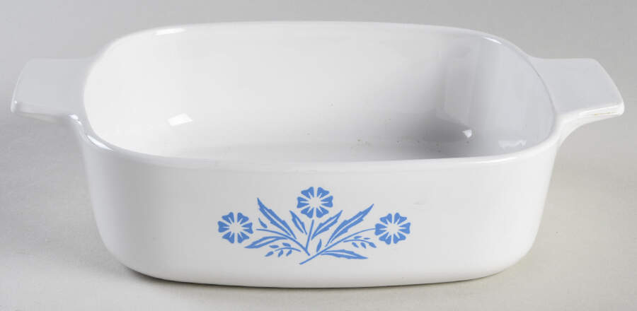 Cornflower Blue 1 Quart Square Casserole No Lid by Corning Corelle-1