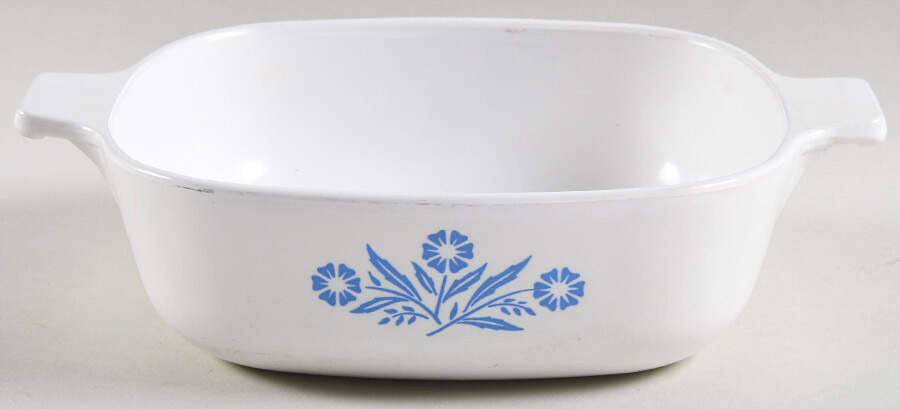 Cornflower Blue 1 Quart Square Casserole No Lid by Corning Corelle-1