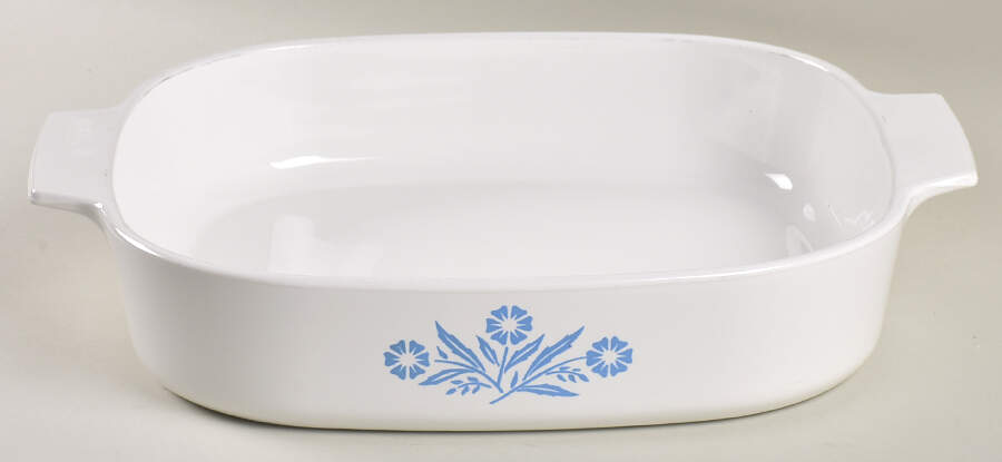 Cornflower Blue 2.5 Quart Square Casserole No Lid by Corning Corelle-1