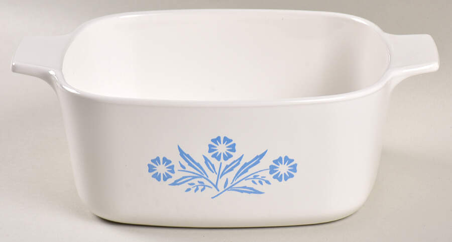 Cornflower Blue 1.5 Quart Square Casserole No Lid by Corning Corelle-1